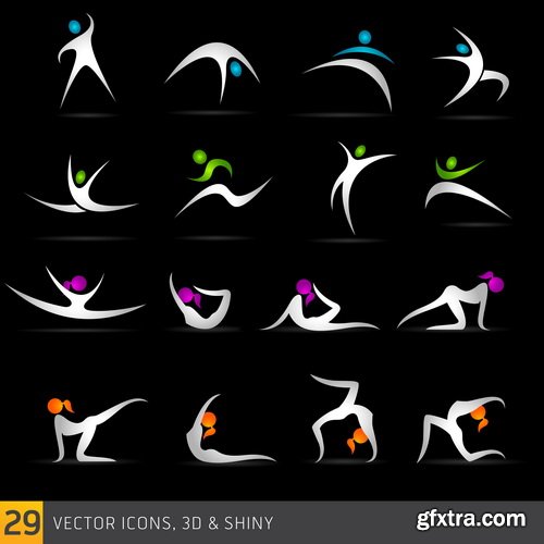 Amazing SS - Fitness elements and logos, 26xEPS