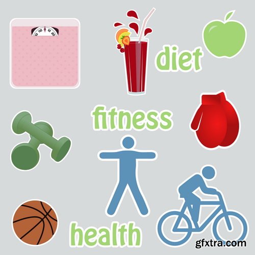 Amazing SS - Fitness elements and logos, 26xEPS