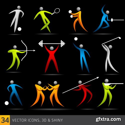 Amazing SS - Fitness elements and logos, 26xEPS