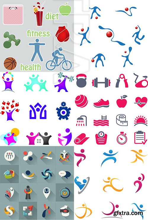 Amazing SS - Fitness elements and logos, 26xEPS