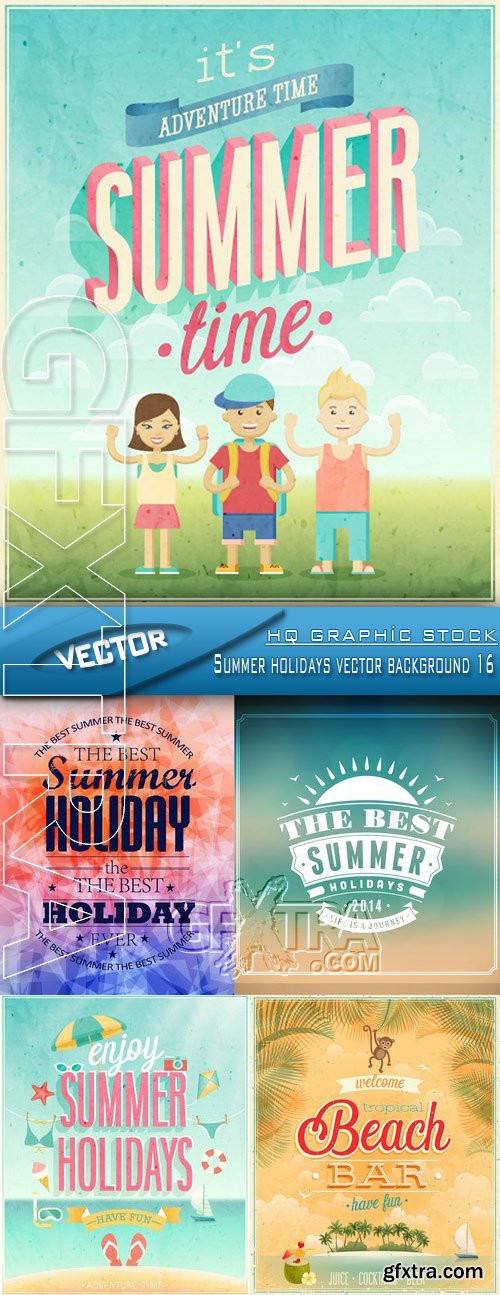 Stock Vector - Summer holidays vector background 16