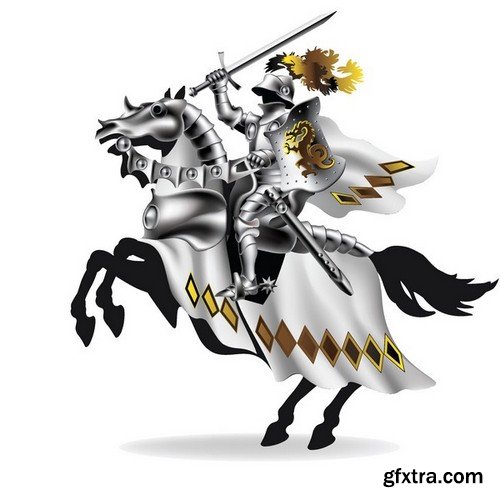 Stock Vectors - Knights 2, 25xEPS