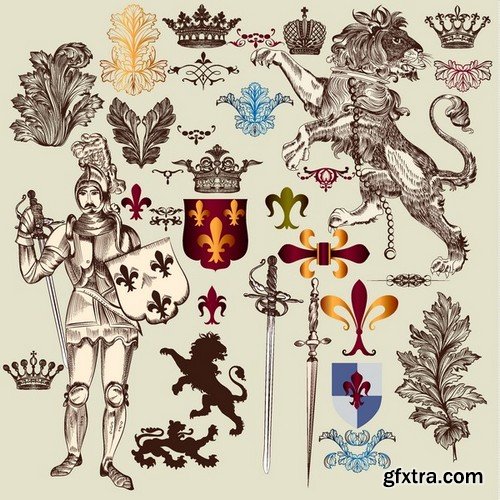 Stock Vectors - Knights 2, 25xEPS