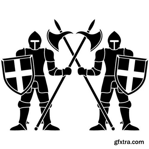 Stock Vectors - Knights 2, 25xEPS