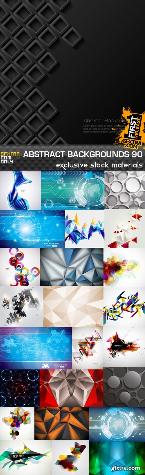 Collection of Vector Abstract Backgrounds Vol.90, 25xEPS