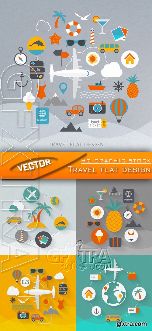 Stock Vector - Travel flat design