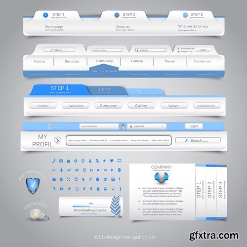 Web Interface Design #2 - 25x EPS