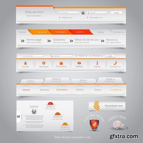 Web Interface Design #2 - 25x EPS