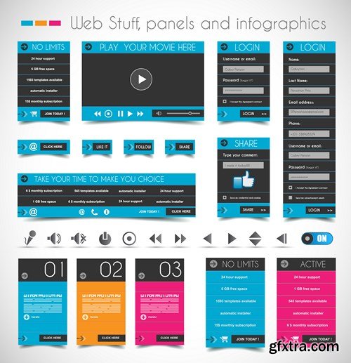 Web Interface Design #2 - 25x EPS