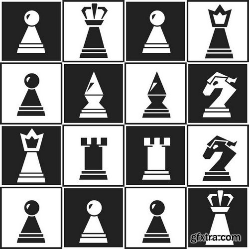 Stock Vectors - Chess 2, 25xEPS