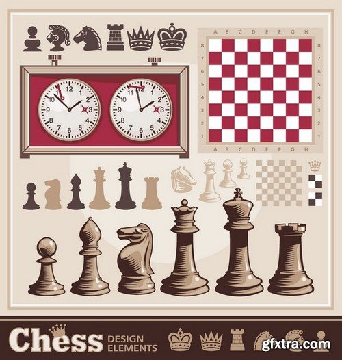 Stock Vectors - Chess 2, 25xEPS