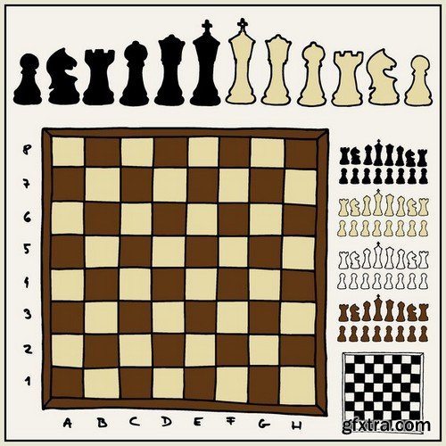 Stock Vectors - Chess 2, 25xEPS