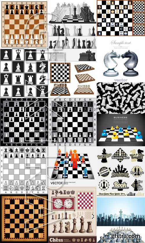 Stock Vectors - Chess 2, 25xEPS