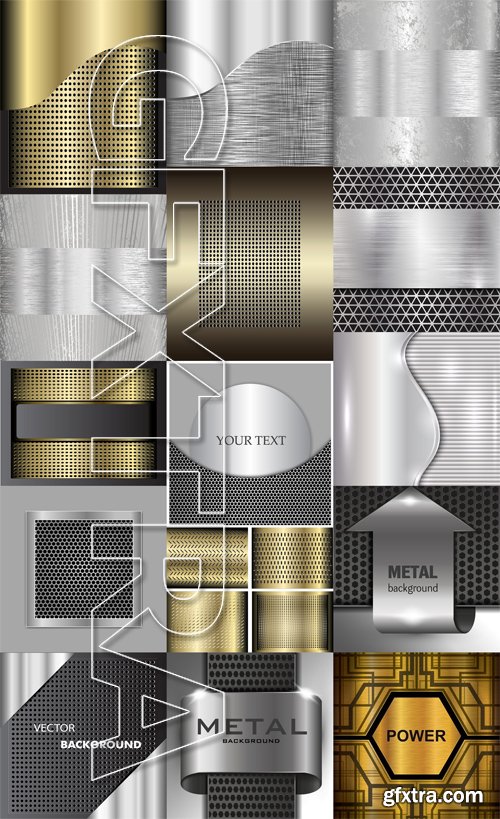 Stock Vectors - Metal background 4, 25xEPS