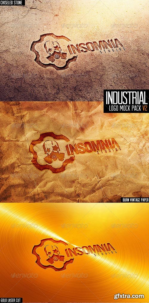 GraphicRiver - Industrial Photorealistic Logo Mock-Up V2