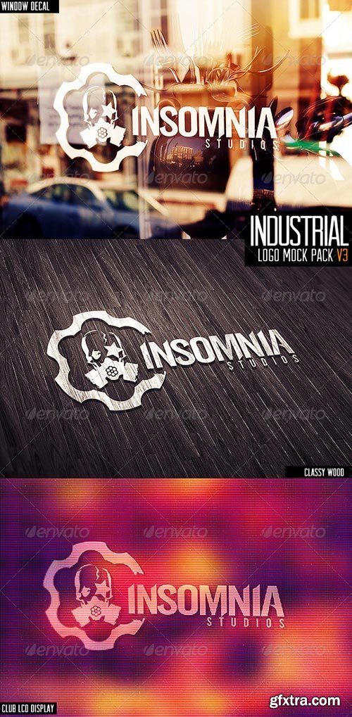 GraphicRiver - Industrial Photorealistic Logo Mock-Up V3