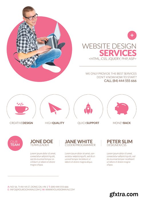 Minimal Web Design Flyer Template