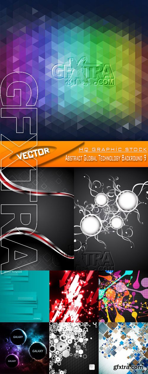 Stock Vector - Abstract Global Technology Backround 9