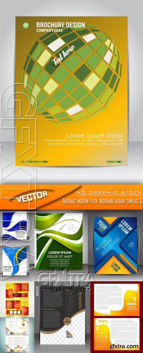 Stock Vector - Abstract modern flyer brochure design template 2