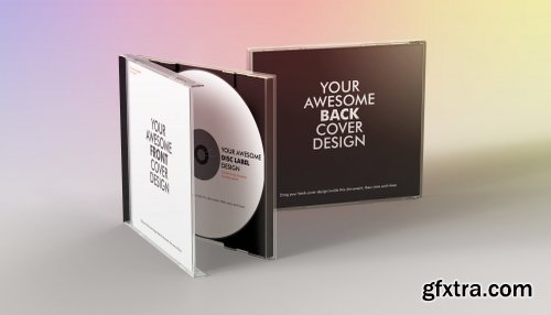 Realistic CD Case Mock-Up Template