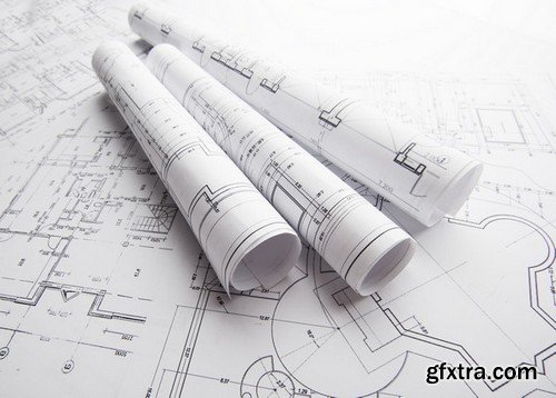 Stock Photos - Architectural Plan, 25xJPG