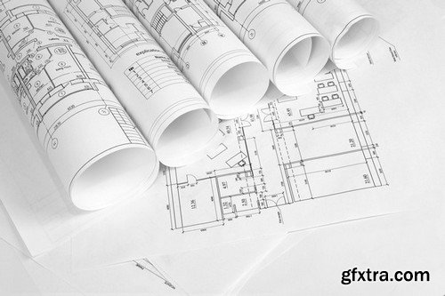 Stock Photos - Architectural Plan, 25xJPG