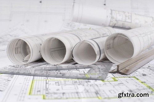 Stock Photos - Architectural Plan, 25xJPG