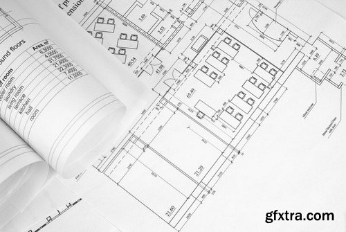 Stock Photos - Architectural Plan, 25xJPG