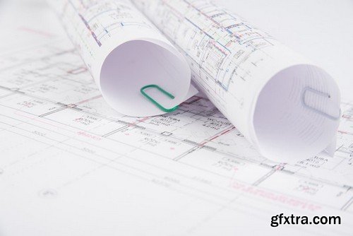 Stock Photos - Architectural Plan, 25xJPG