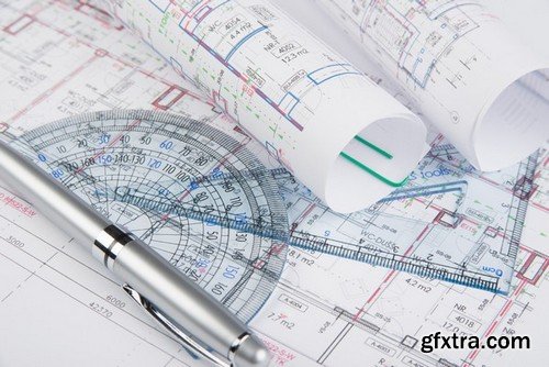 Stock Photos - Architectural Plan, 25xJPG