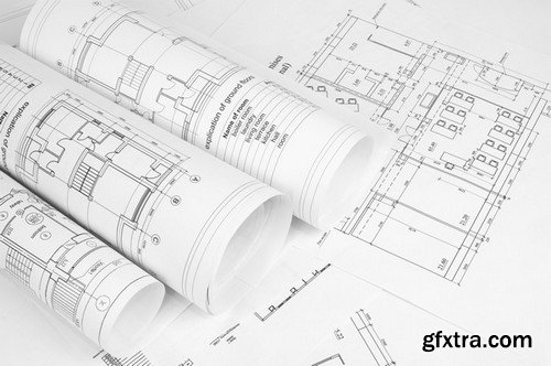 Stock Photos - Architectural Plan, 25xJPG