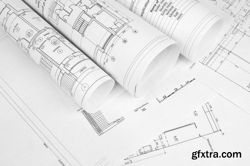 Stock Photos - Architectural Plan, 25xJPG