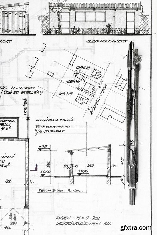 Stock Photos - Architectural Plan, 25xJPG