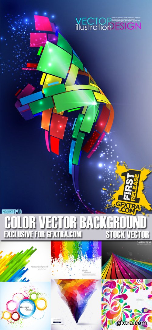 Stock Vectors - Color Background, 25xEPS