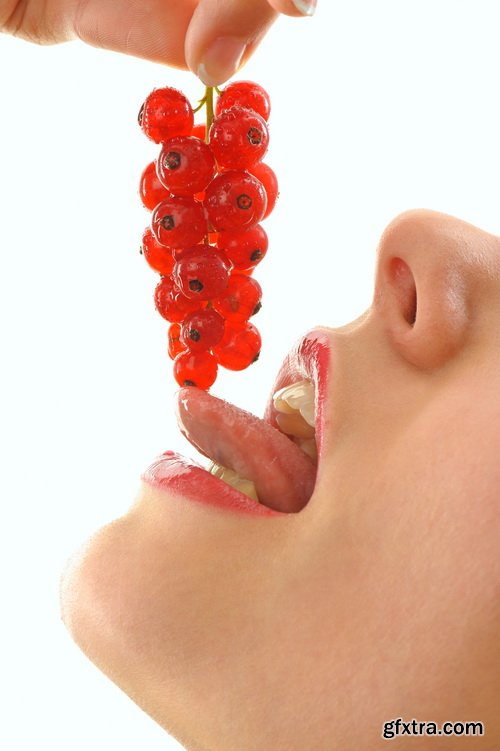 Amazing SS - Woman lips with fruit, 25xJPG