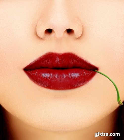 Amazing SS - Woman lips with fruit, 25xJPG