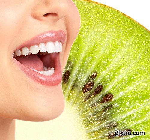 Amazing SS - Woman lips with fruit, 25xJPG