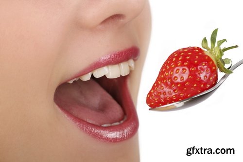 Amazing SS - Woman lips with fruit, 25xJPG