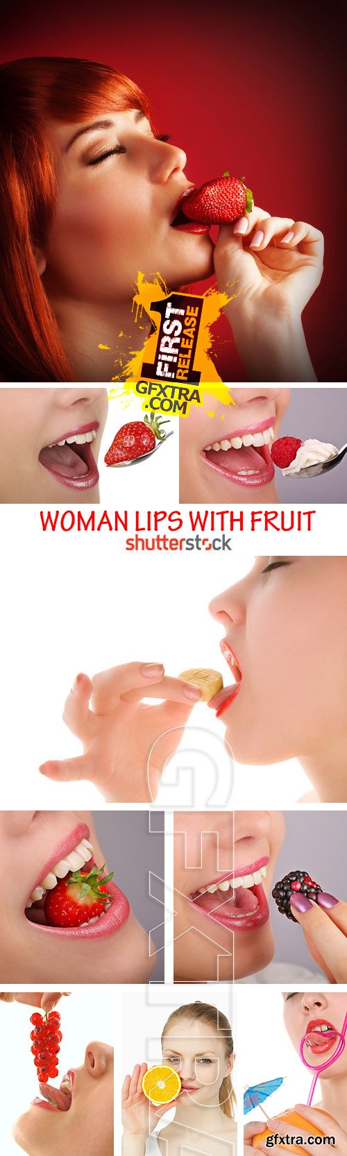 Amazing SS - Woman lips with fruit, 25xJPG