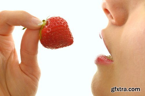 Amazing SS - Woman lips with fruit, 25xJPG