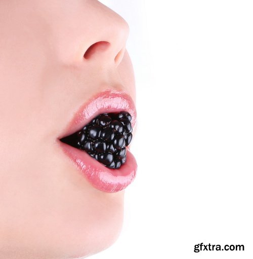 Amazing SS - Woman lips with fruit, 25xJPG