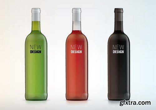 Stock Vectors - Bottle 2, 25xEPS