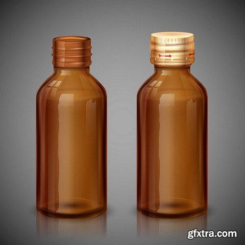 Stock Vectors - Bottle 2, 25xEPS