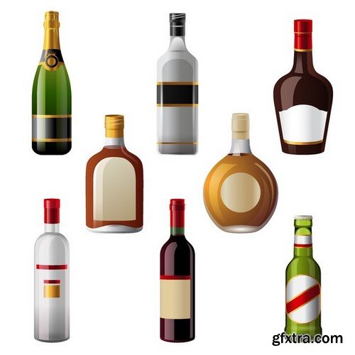 Stock Vectors - Bottle 2, 25xEPS