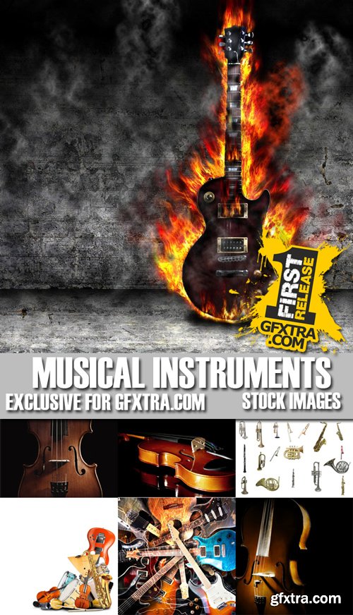 Stock Photos - Musical Instruments, 25xJPG