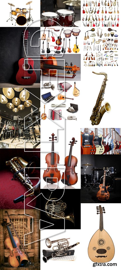 Stock Photos - Musical Instruments, 25xJPG