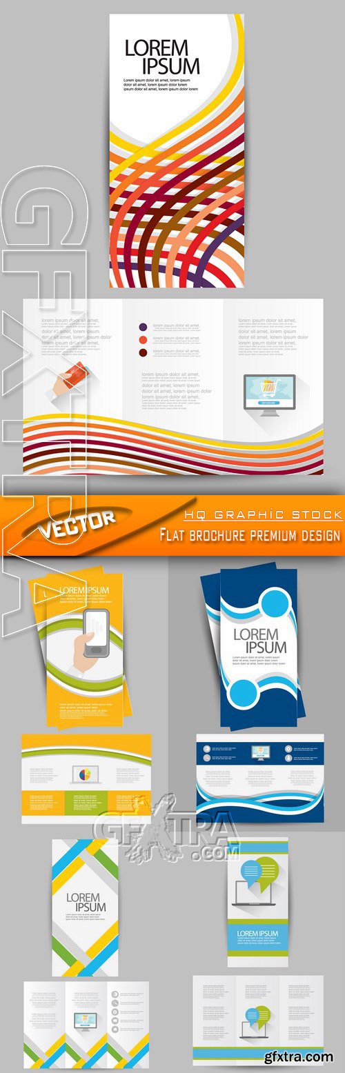 Stock Vector - Flat brochure premium design