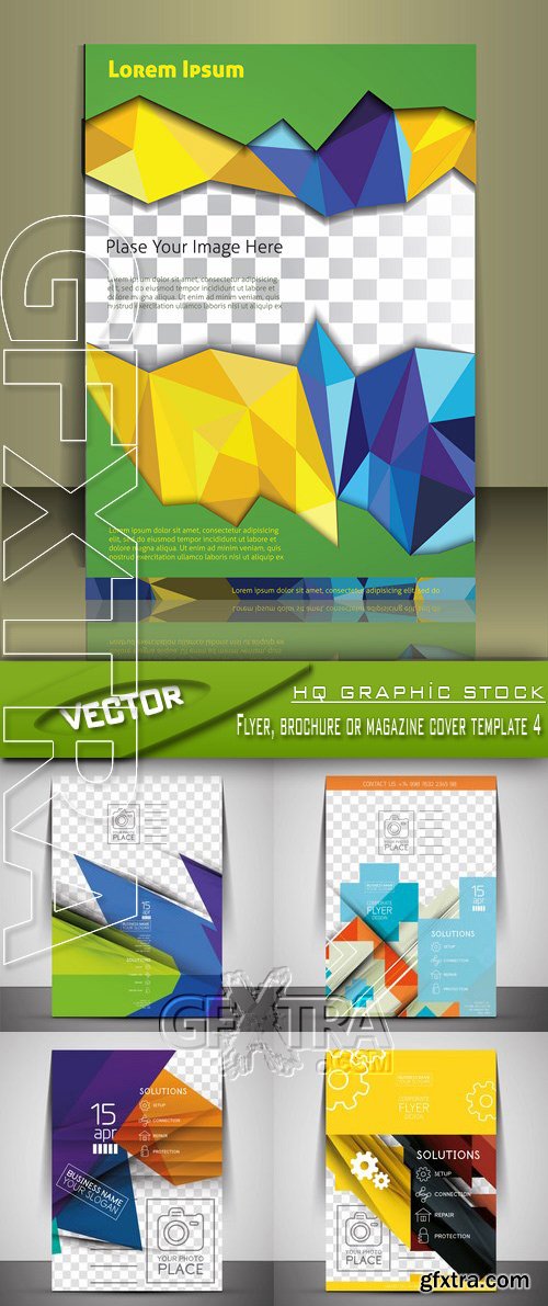 Stock Vector - Flyer, brochure or magazine cover template 4