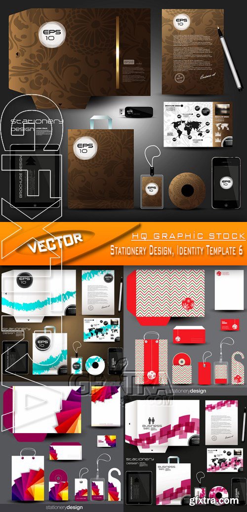 Stock Vector - Stationery Design, Identity Template 6