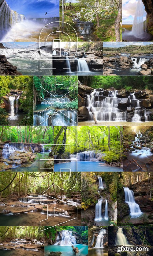 Stock Photos - Waterfall, 25xJPG